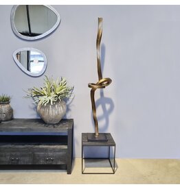 Damn Sculptuur Antiek Koper