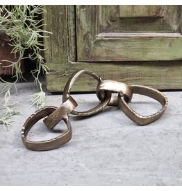 Sculptuur Geboeid Antiek Messing