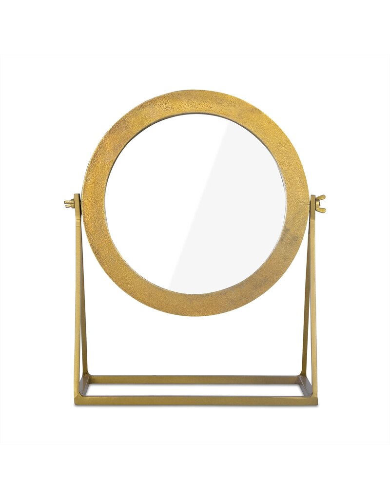 Spiegel op Standaard Goud