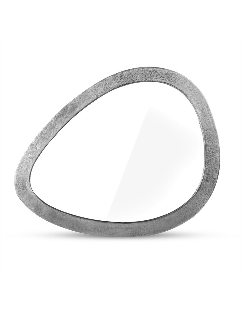 Damn Spiegel Organisch Zilver Groot