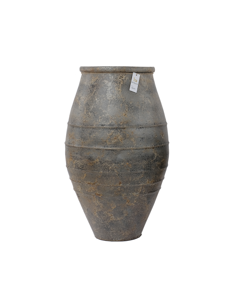 Damn Vaas Gemeleerd Antraciet Groot