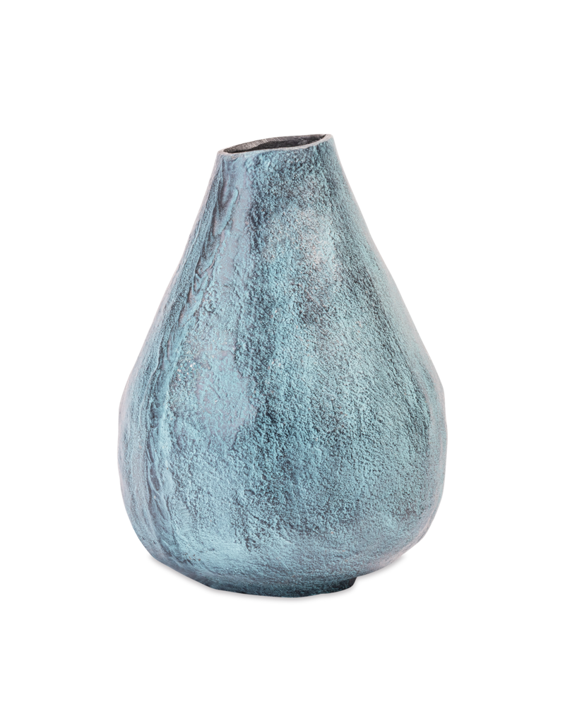 Vaasje Blauw Patina