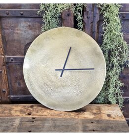 Wandklok Rond Antiek Koper