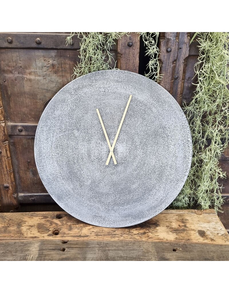 Wandklok Rond Zilver