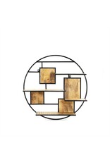 Wandrek Rond Metaal met Planken 80