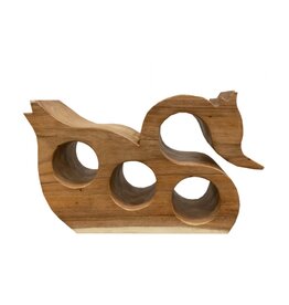 Damn Suar Wood Wine Rack Swan