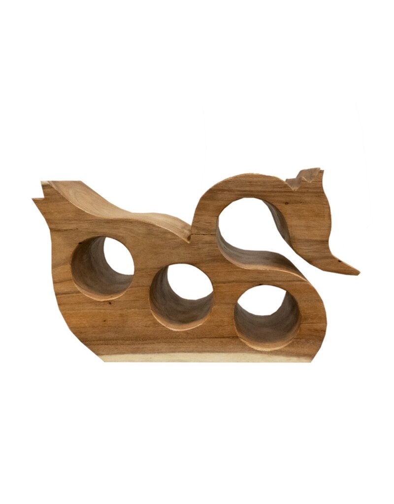 Damn Suar Wood Wine Rack Swan