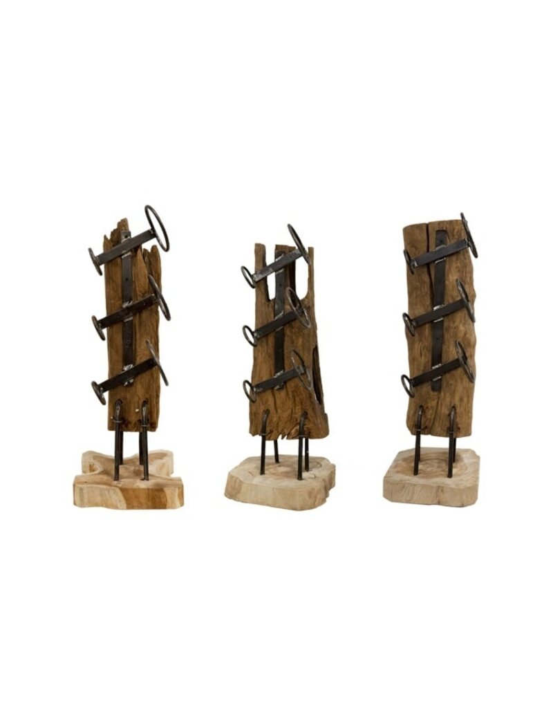 Damn Teak Wine Rack for 3 Bottles