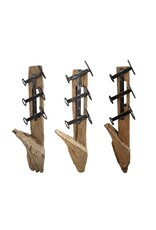 Damn Industrial Wall-Mounted Teak Wine Rack