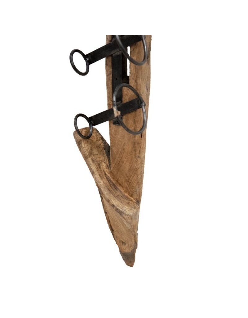 Damn Industrial Wall-Mounted Teak Wine Rack