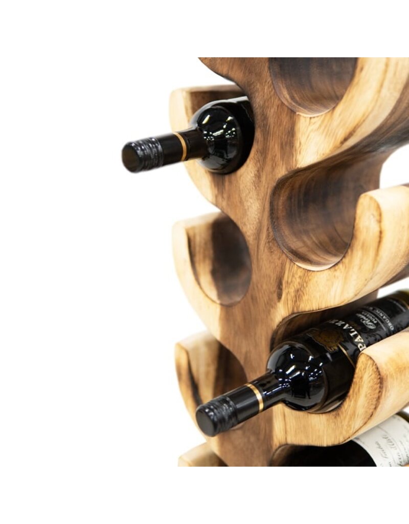 Damn Stained Suar Wood Wine Rack XXL