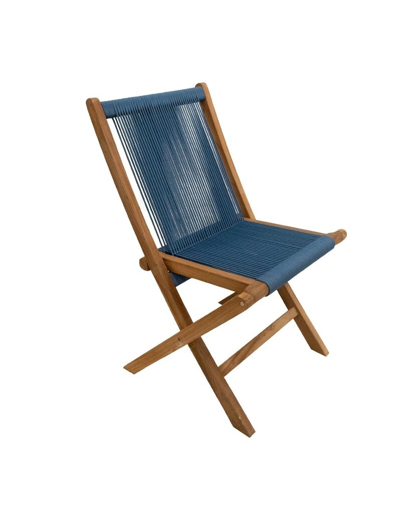 Damn Lombok Folding Chair Steel Blue