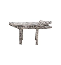 Damn Krokodillenbankje White Wash 100 cm