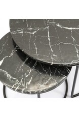 Salontafel Rond Zwart Set van 2 - Copy