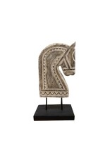 Ornament Paardenhoofd whitewash