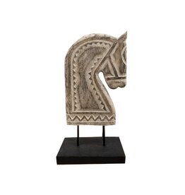 Ornament Paardenhoofd whitewash