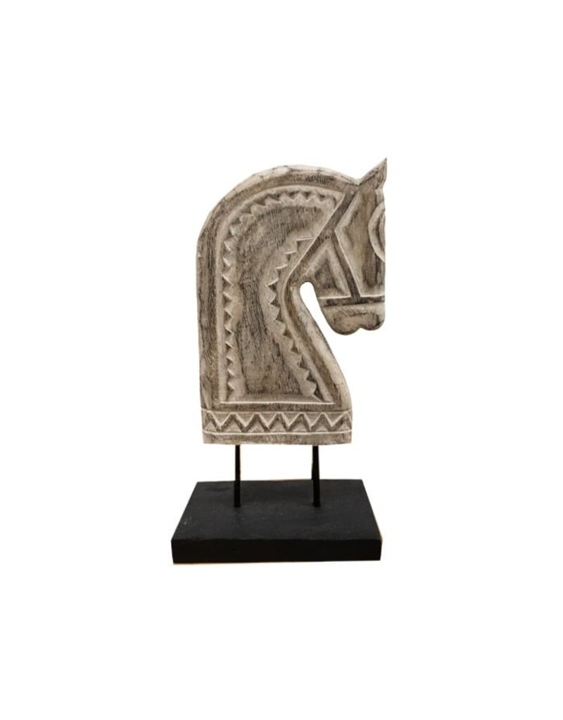 Ornament Paardenhoofd whitewash