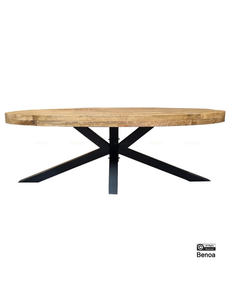Damn Coffee table Mango 3+3 ellipse Leaf with Spider leg