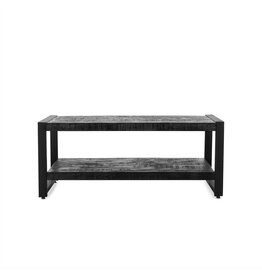Damn Coffee table Britt Black with Shelf 110