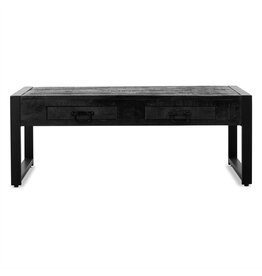 Damn Coffee table Britt Black with Drawers 120