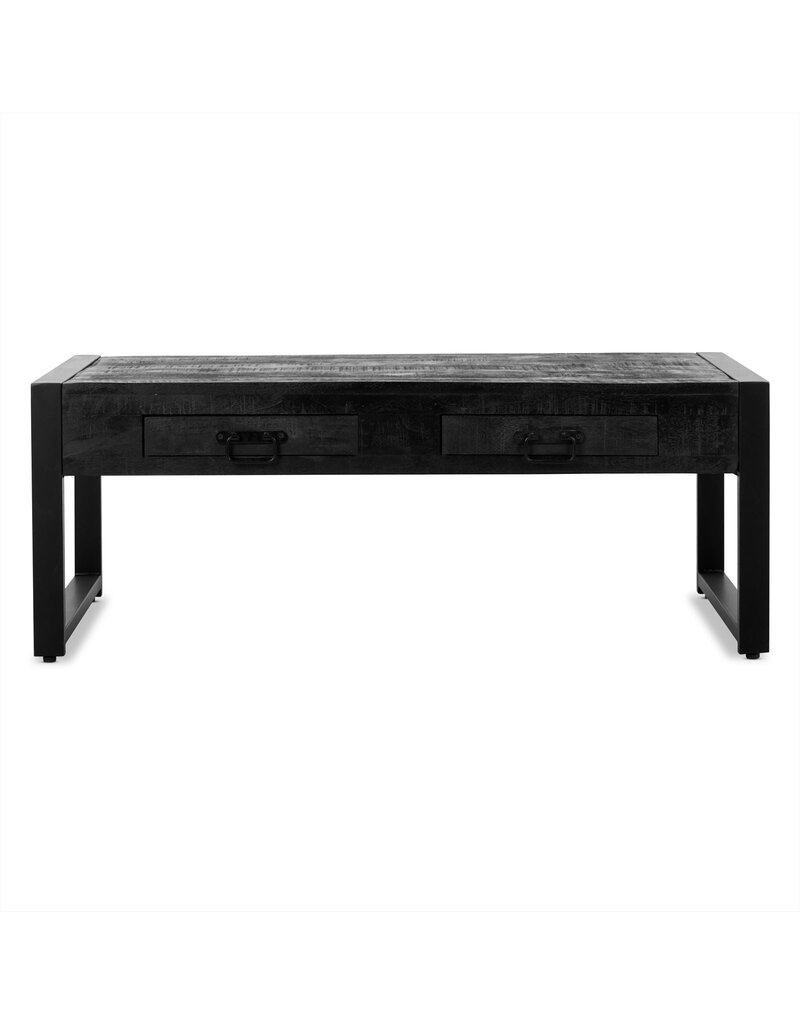 Damn Coffee table Britt Black with Drawers 120