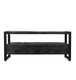 Damn TV Cabinet Britt Black with Drawers 150