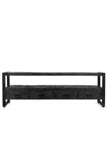 Damn TV Cabinet Britt Black with Drawers 180