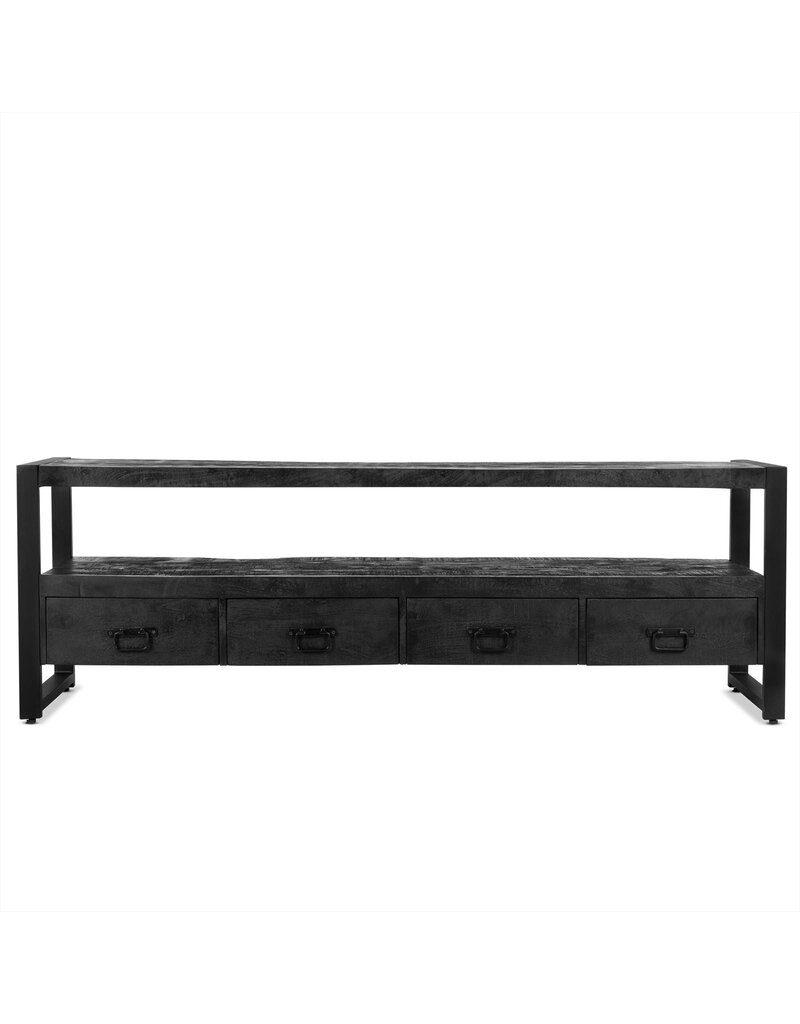 Damn TV Cabinet Britt Black with Drawers 180