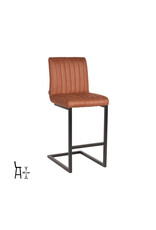 Damn LABEL51 Barkruk Milo - Cognac - Microvezel - Laag