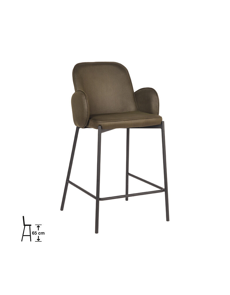 Damn LABEL51 Barkruk Jari - Army - Microvezel - Laag