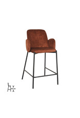 Damn LABEL51 Barkruk Jari - Rust - Velours - Laag