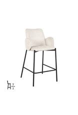 Damn LABEL51 Barkruk Joni - Creme - Elegance - Laag