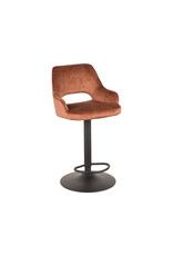 Damn LABEL51 Barkruk Fer - Rust - Velours - Gaslift