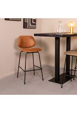 Damn LABEL51 Barkruk Bello - Cognac - Micro Suede - Hoog