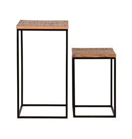 Damn LABEL51 Bijzettafel Vintage - Rough - Mangohout - One Size