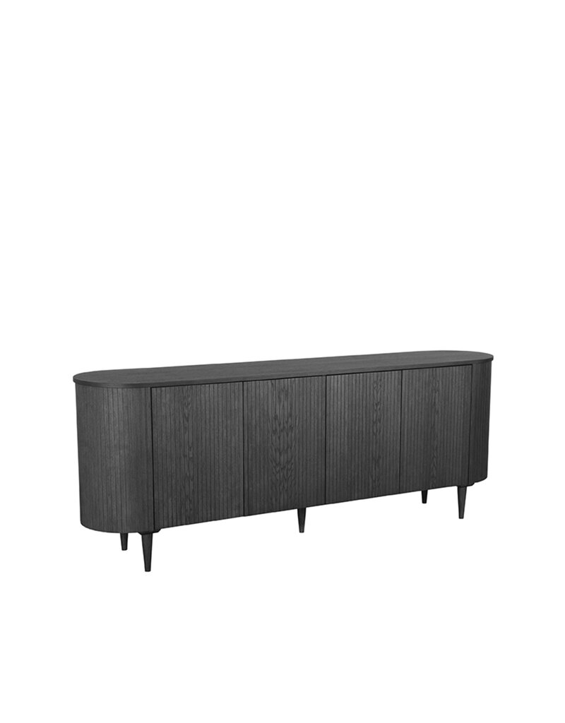 LABEL51 Dressoir Oliva - Zwart - Eiken - 220 cm