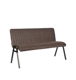 Damn LABEL51 Eetkamerbank Matz - Antraciet - Microvezel - 145 cm
