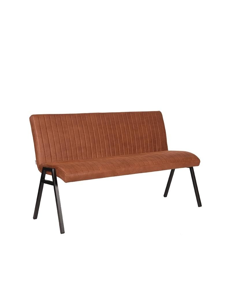Damn LABEL51 Eetkamerbank Matz - Cognac - Microvezel - 145 cm