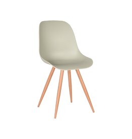Damn LABEL51 Eetkamerstoel Rimini - Breeze - PP - Naturel Houtlook Frame