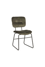 Damn LABEL51 Eetkamerstoel Dez - Hunter - Velours - Zwart Metalen Frame