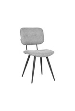 Damn LABEL51 Eetkamerstoel Lux - Zinc - Weave - Zwart Metalen Frame