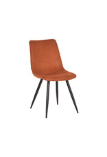 Damn LABEL51 Eetkamerstoel Jort - Rust - Ribcord - Zwart Metalen Frame