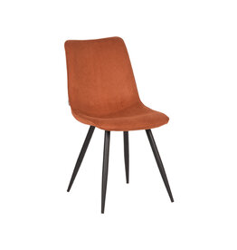 Damn LABEL51 Eetkamerstoel Jort - Rust - Ribcord - Zwart Metalen Frame