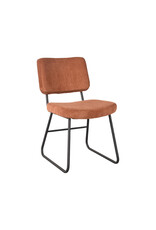 Damn LABEL51 Eetkamerstoel Noah - Rust - Ribcord - Zwart Metalen Frame
