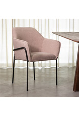 Damn LABEL51 Eetkamerstoel Dexter - Naturel - Boucle - Zwart Metalen Frame