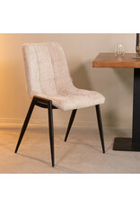 Damn LABEL51 Eetkamerstoel Noor - Clay - Elite - Zwart Metalen Frame