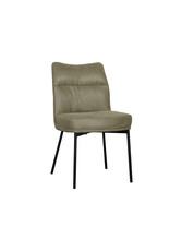 Damn LABEL51 Eetkamerstoel Lennon - Moss - Micro Suede - Zwart Metalen Frame