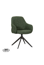 Damn LABEL51 Eetkamerstoel Bern - Forest - Royal Boucle - Forest Metalen Frame