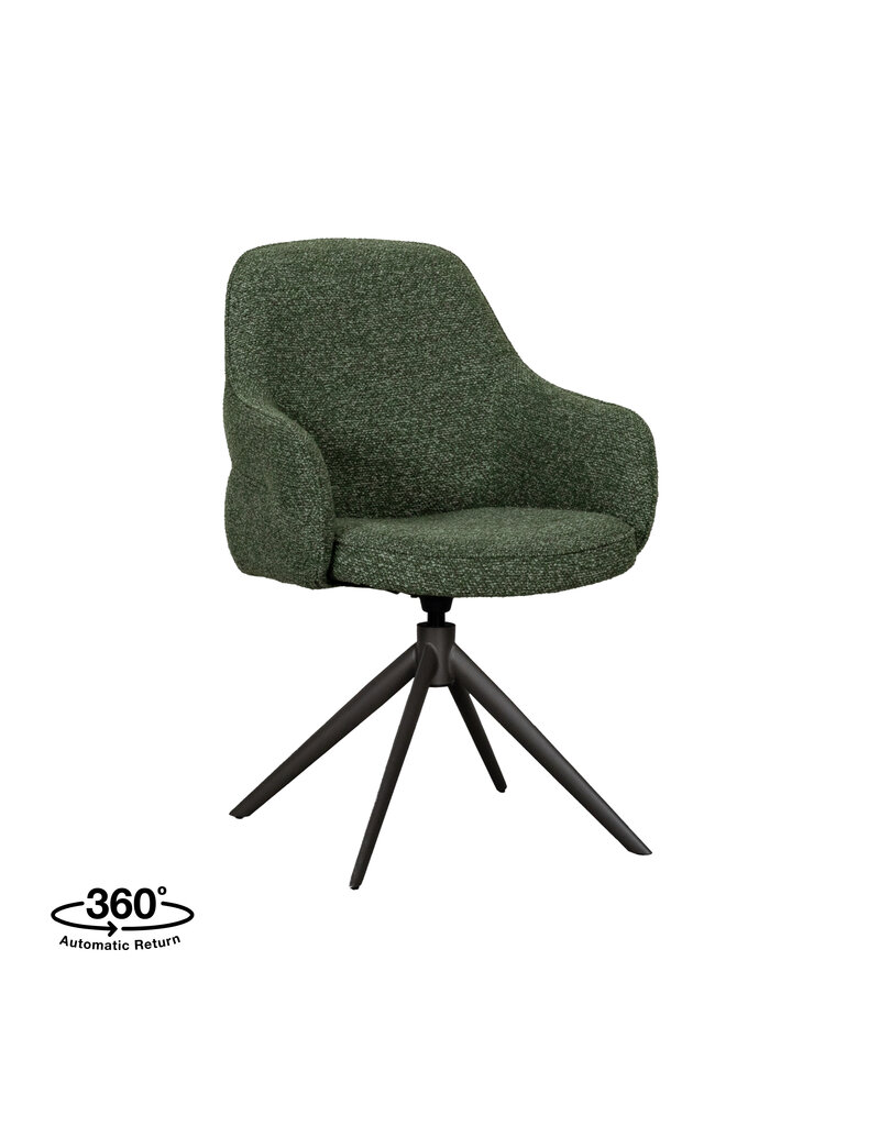 Damn LABEL51 Eetkamerstoel Bern - Forest - Royal Boucle - Forest Metalen Frame