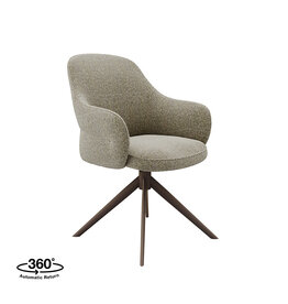 Damn LABEL51 Eetkamerstoel Bern - Mushroom - Royal Boucle - Brons Metalen Frame